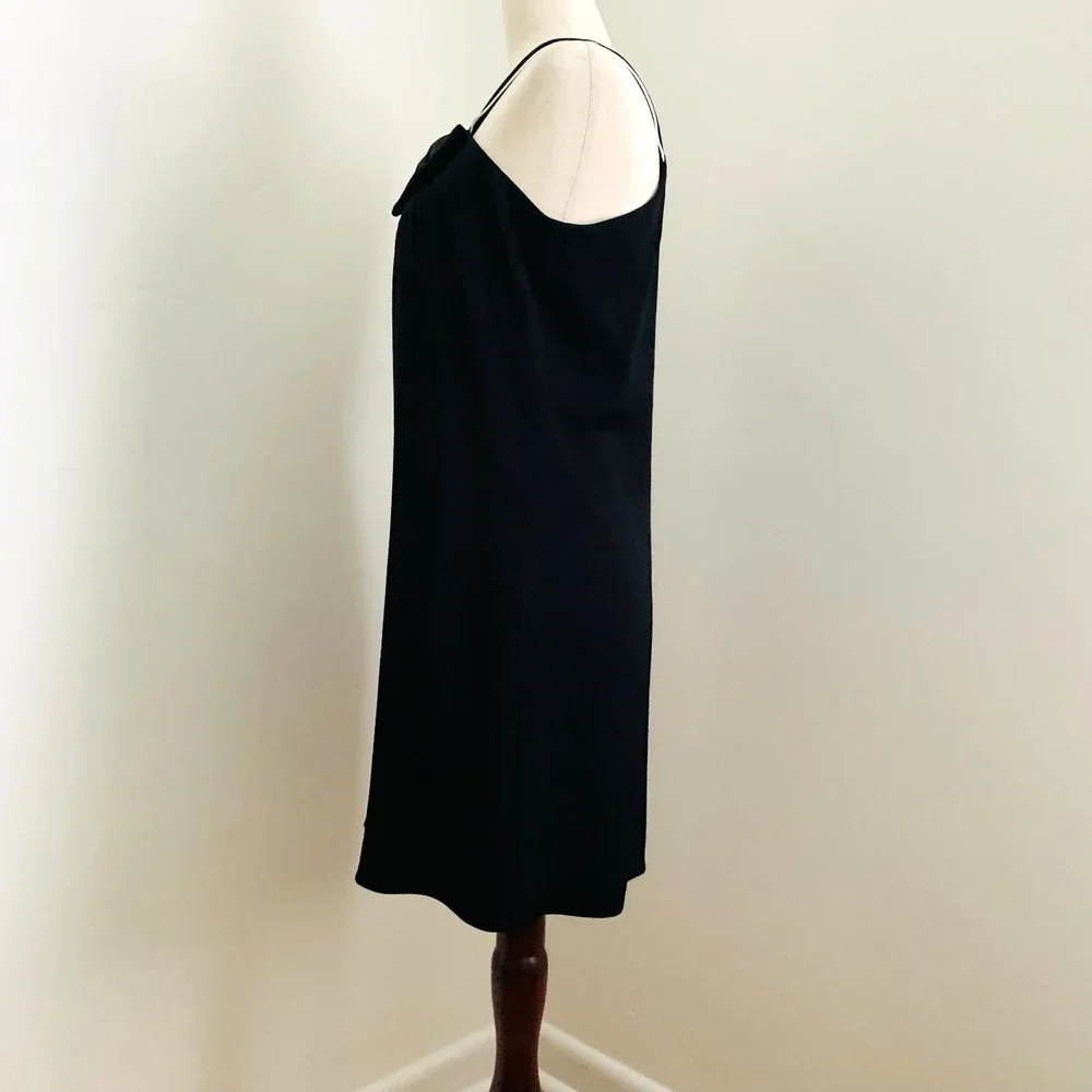 Shoshanna Anda Bow Halter‎ Dress sz 0 00 2 XS Black White Statement